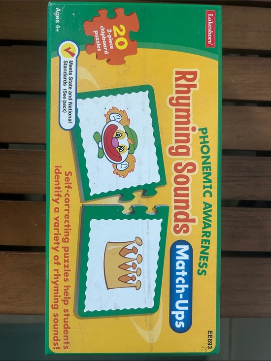 Lakeshore Other - Lakeshore Phonemic Awareness Rhyming Sounds Match-Ups self-correcting puzzles